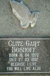 BOSHOFF Clive Gary 1970-1992