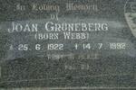 GRUNEBERG Joan nee WEBB 1922-1992