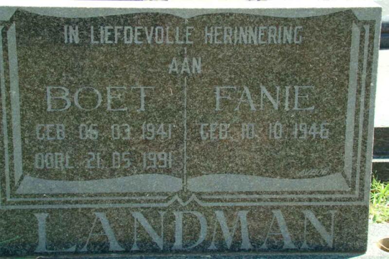 LANDMAN Boet 1941-1991 & Fanie 1946-