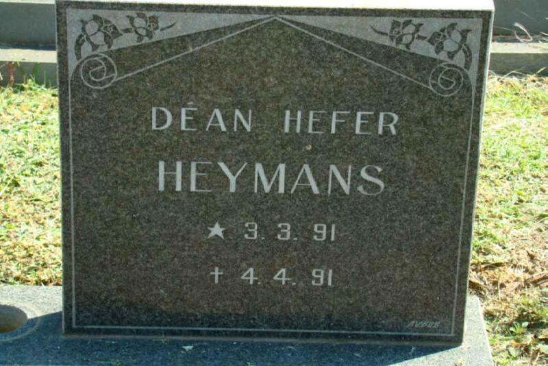 HEYMANS Dean Hefer 1991-1991