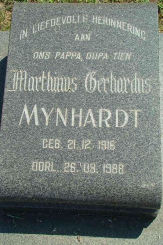 MYNHARDT Marthinus Gerhardus 1915-1988