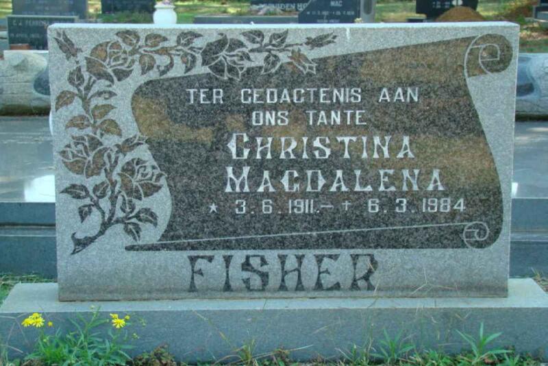 FISHER Christina Magdalena 1911-1984