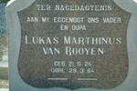 ROOYEN Lukas Marthinus, van 1924-1984