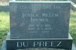 PREEZ Schalk Willem Bruwer, du 1922-1979