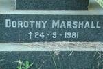 MARSHALL Dorothy -1981