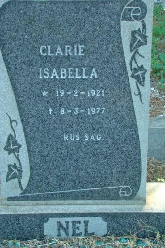 NEL Clarie Isabella 1921-1977