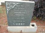 LUBBE Magrietha Fransina 1888-1962