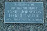 BAKER Annie Johnston nee KEITH 1922-1986