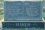 BAKER Sidney 1882-1967 & Sarah Barstowe 1882-1965