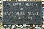 NEVETT Mavis Alice 1904-1993