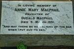 MacPHAIL Annie Mary  -1951