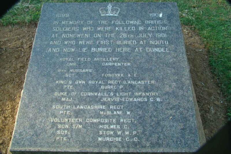 7. Anglo Boer War.  British soldiers killed at Nondweni.  1901