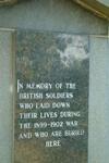 Anglo Boer War Memorial for British Soldiers