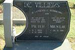 VILLIERS Pieter. de 1920-1986 & Mientjie 1918-