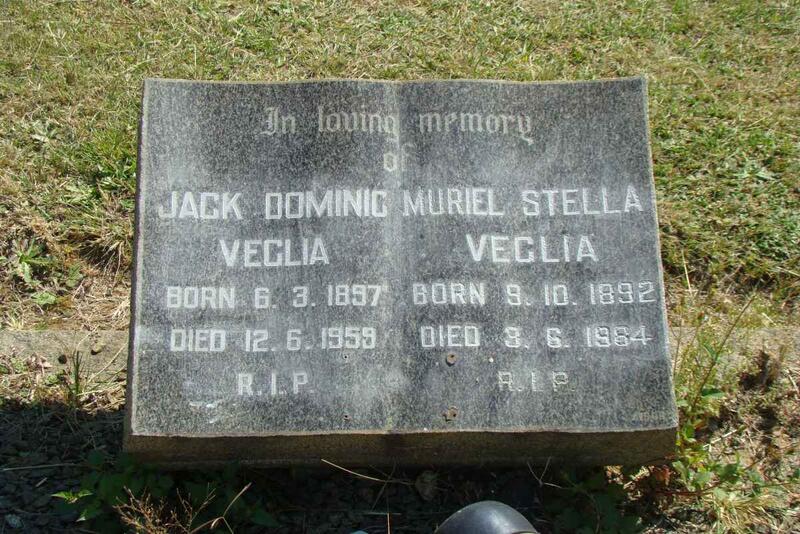 VEGLIA Jack Dominic 1897-1959 & Muriel Stella 1892-1964