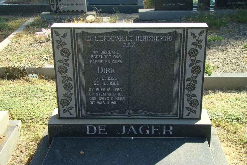 JAGER Dirk, de 1933-1982