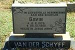 SCHYFF Gavin, van der 1979-1982