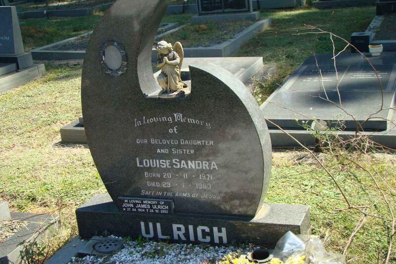 ULRICH Louise Sandra 1971-1983 :: ULRICH John James 1934-2002