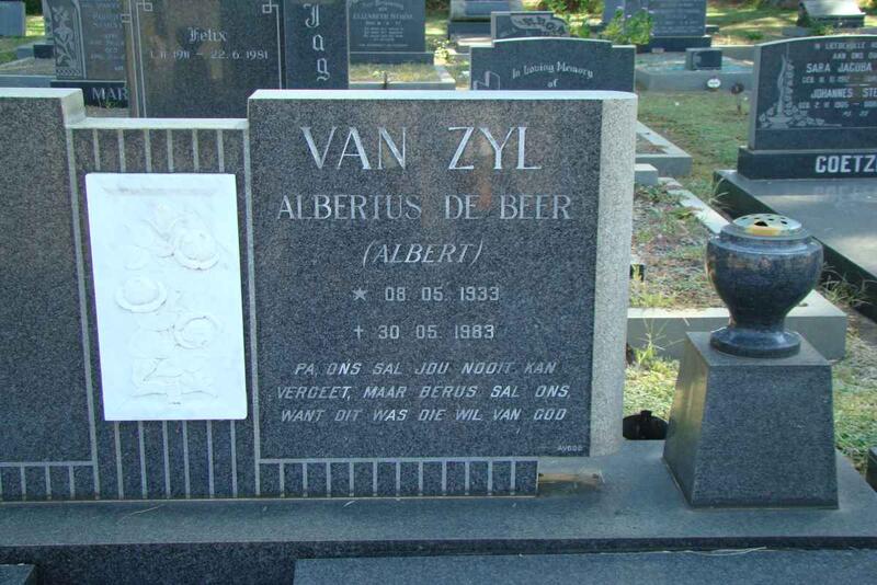 ZYL Albertus de Beer, van 1933-1983