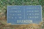 BRANDON Charles Ebernezer 1926-1991 & Charlotte C. DE BOOS 1945-1979