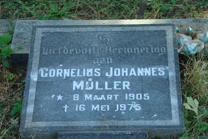 MULLER Cornelius Johannes 1905-1975