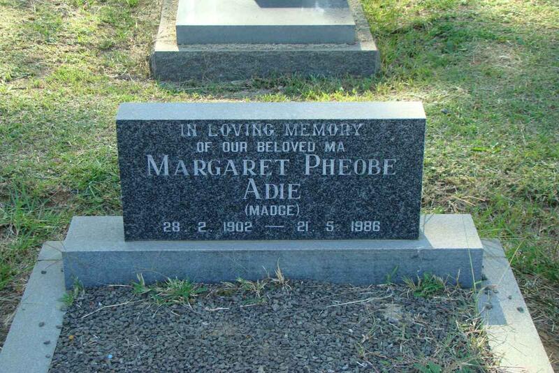 ADIE Margaret Phoebe 1902-1986