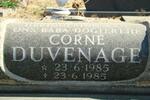 DUVENHAGE Corne 1985-1985