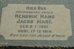 MARE Hendrik Hans Jacob 1861-1914