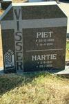 VISSER Piet 1928-2001 & Martie 1931-2001
