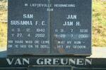 GREUNEN Jan H., van 1936-2006 & Susanna F.C. 1940-2002