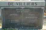 VILLIERS Daniel, de 1890-1965 & Maria Magdalena 1894-1965