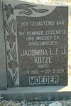 KOTZE Jacomina L.F.J. nee GEEL 1912-1971