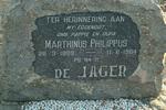 JAGER Marthinus Philippus, de 1889-1964