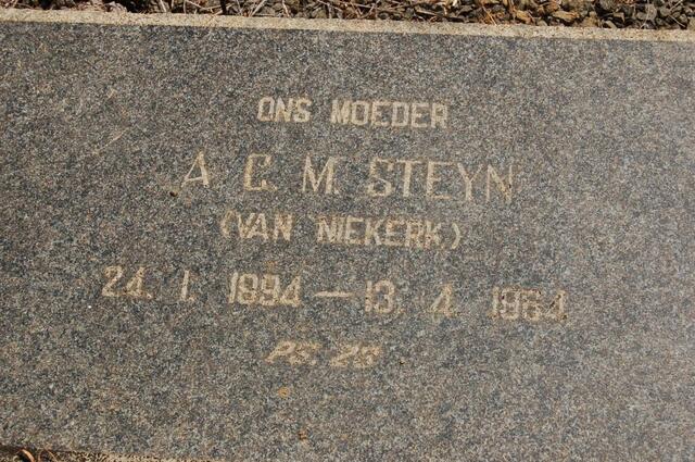STEYN A.M.G. nee VAN NIEKERK 1894-1964