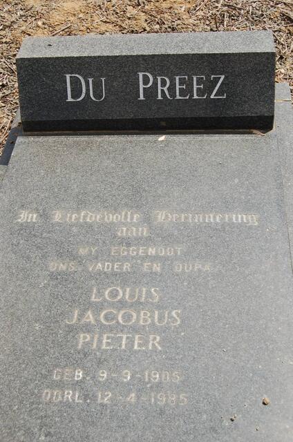 PREEZ Louis Jacobus Pieter, du 1905-1985