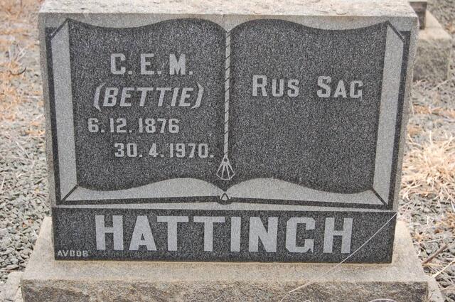 HATTINGH C,E,M, 1876-1970