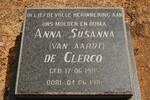 CLERCQ Anna Susanna, de nee VAN AARDT 1905-1981