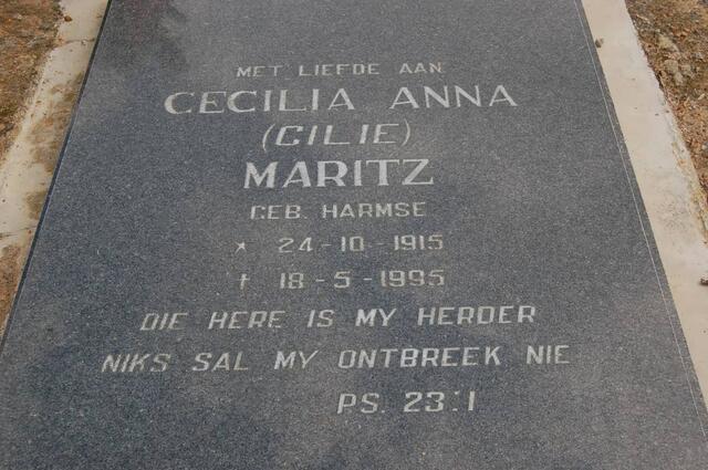 MARITZ Cecilia Anna nee HARMSE 1915-1995