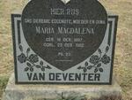 DEVENTER Maria Magdalena, van 1897-1962