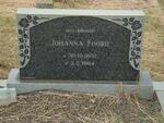 FOURIE Johanna 1892-1964