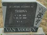 VOOREN Serina, van 1906-1992