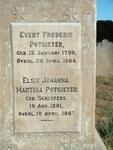 POTGIETER Evert Frederik 1799-1864 & Elsie Johanna Martina SCHEEPERS 1801-1867