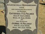 PALMER Cathrina P.G. 1903-1946 :: PALMER Jannie H. 1936-1946