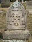 NAUDE Olga Marian 1920-1923