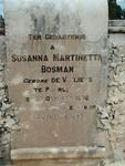 BOSMAN Susanna Martinetta nee DE VILLIERS 1876-1947