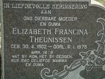 THEUNISSEN Elizabeth Francina 1902-1975