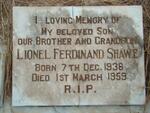SHAWE Lionel Ferdinand 1936-1959