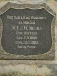 FERREIRA M.E.J. nee COETZER 1898-1953