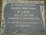 LANGE Jacobus Marthinus, de -1958