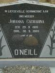 O'NEILL Johanna Catharina 1926-2003